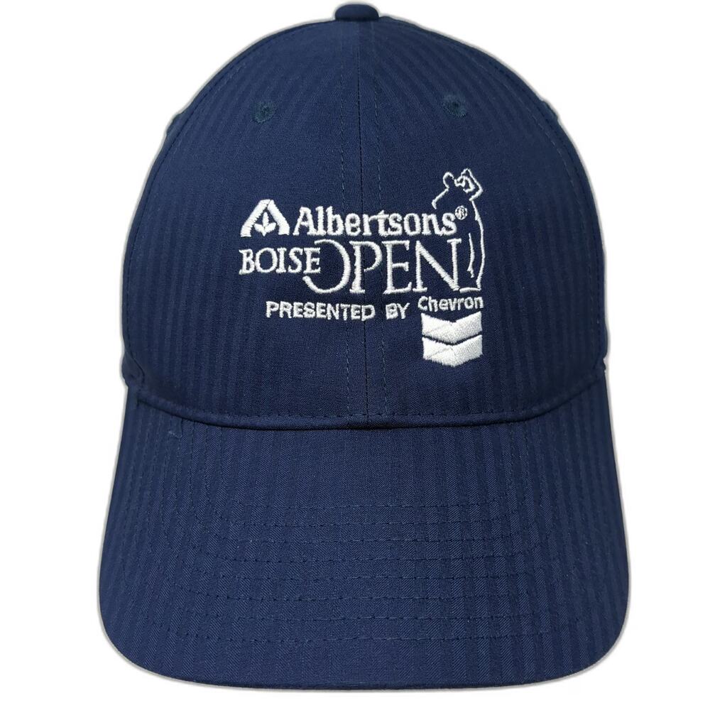 Nike Baseball Cap Blue One Size Albertsons Boise Open Golf Chevron DRI-FIT Hat